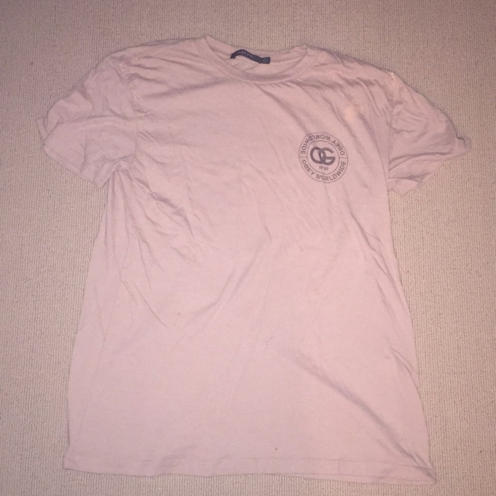 Small Obey Baby Pastel Pink Tee